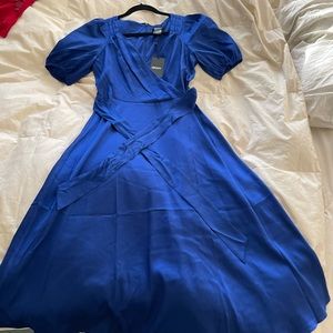 NWT DKNY Royal blue silk dress Sz 6